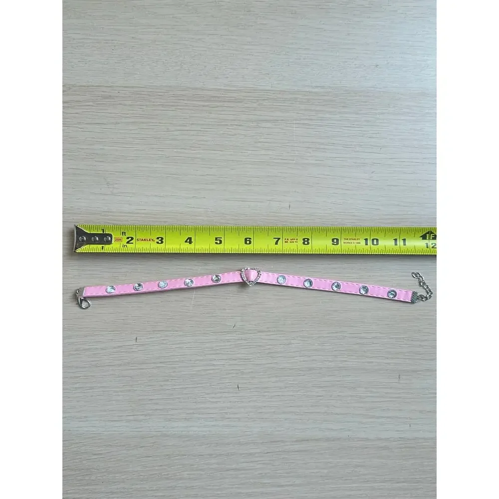 Dolls Kill Pink Rhinestone Choker - New